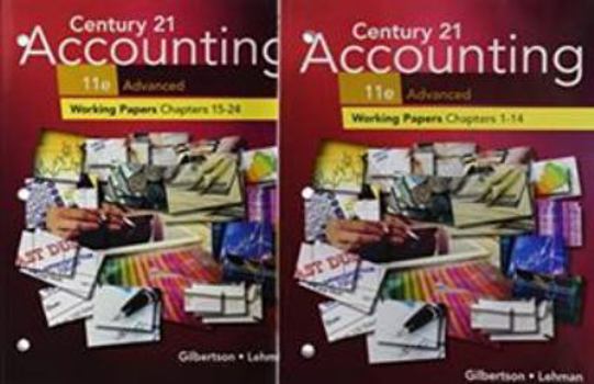 Paperback Print Student Working Papers (Chapters 1-24) for Century 21 Accounting: Advanced, 11th Book