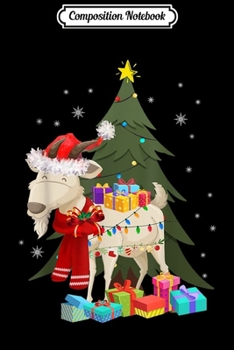 Paperback Composition Notebook: Goat Christmas Lights Funny Goat Pajamas Journal/Notebook Blank Lined Ruled 6x9 100 Pages Book
