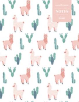 Paperback Cornell System Notes 110 Pages: Cactus Notebook for Professionals and Students, Teachers and Writers - Succulent Llama Pattern Book