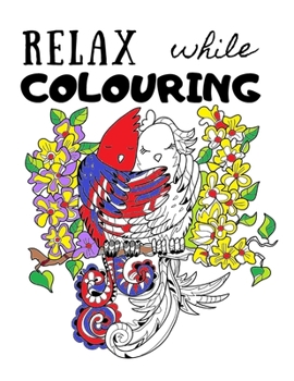 Paperback Relax While Coloring: Adult Coloring Book