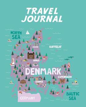 Paperback Travel Journal: Map of Denmark. Kid's Travel Journal. Simple, Fun Holiday Activity Diary and Scrapbook to Write, Draw and Stick-In. (D Book