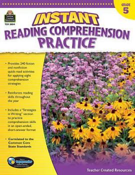 Paperback Instant Reading Comprehension Practice Grade 5 Book