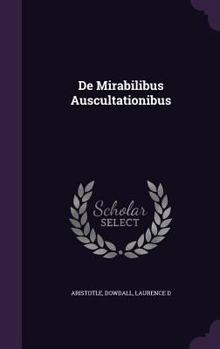 Hardcover De Mirabilibus Auscultationibus Book