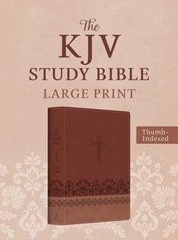 Imitation Leather The KJV Study Bible, Large Print (Indexed) [Rose & Chestnut Cross] Book