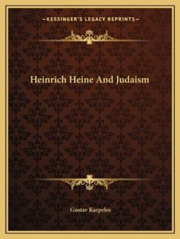 Paperback Heinrich Heine And Judaism Book