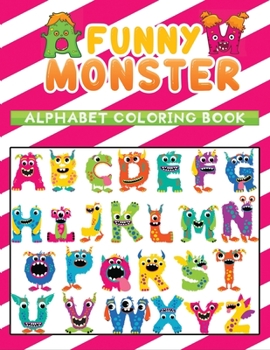 Paperback funny monster alphabet coloring book