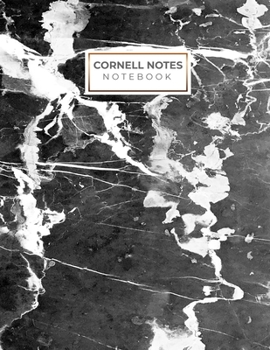Cornell Notes Notebook: Marble design Cornell Note Paper Notebook. Nifty Large College Ruled Medium Lined Journal Note Taking System for School and University