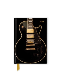 Hardcover Black Gibson Guitar 2025 Luxury Pocket Diary Planner - Week to View Book