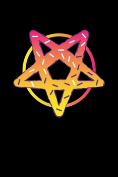 Notizbuch: Gothic Donut Pentagramm Satan Lustiges Geschenk 120 Seiten, 6X9 (Ca. A5), Punktraster