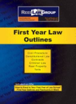 Paperback First Year Law Outlines (First Year Review Series) Book