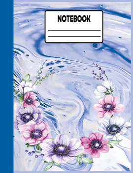 Notebook: White Grey Marble College Ruled Blank Lined Cute Notebooks for Girls Teens Kids School Students and Teachers Writing Notes Journal