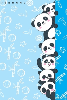 Paperback Journal: Super Cute Journal for Girls with Kawaii Panda Bears, Pretty Line Ruled Paper Notebook for Writing Notes and Journalin Book