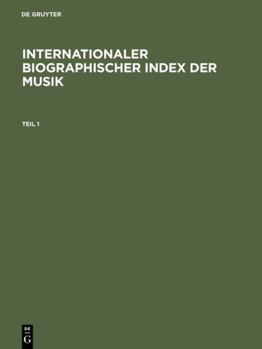 Hardcover Internationaler Biographischer Index der Musik (German Edition) [German] Book