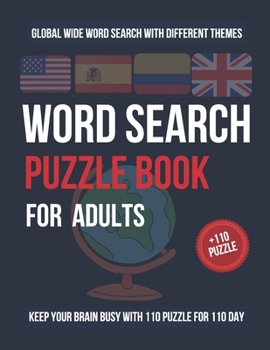 Paperback word search puzzle book: for adults, large print version with big letters Book