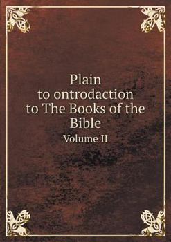 Paperback Plain to ontrodaction to The Books of the Bible Volume II Book