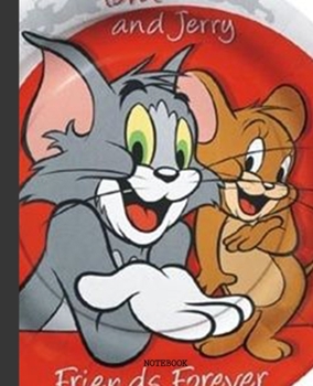 Paperback Notebook: Cartoon Tom and Jerry Soft Glossy Cover Graph Paper Pages Book 7.5 x 9.25 Inches 110 Pages Book