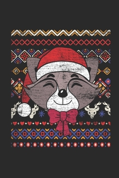 Paperback Ugly Christmas - Racoon: Dotted Bullet Grid Notebook - Journal for Ugly Christmas Gift And New Year Gift Idea Book