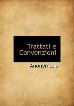Paperback Trattati E Convenzioni [Italian] Book