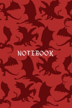 Notebook: Red Dragons Print Journal, Blank Lined Wide Rule Notebook, Medieval Fantasy Roleplaying Game, Study, Plans Record Log Book