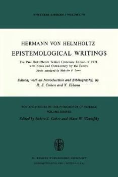 Paperback Epistemological Writings: The Paul Hertz/Moritz Schlick Centenary Edition of 1921, with Notes and Commentary by the Editors Book