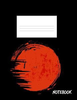 Notebook: 130 Dot Grid (Japanese Red Sun Watercolor)