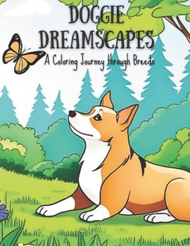 Paperback Doggie Dreamscapes: A Coloring Journey through Breeds Book