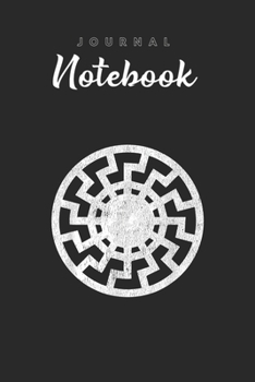 Journal Notebook: Black Sun Schwarze Sonne Sonnenrad Sun Wheel Spitural Blank Pages Rule Lined Journal Notebook with Black Cover Size 6in x 9in  x120 Pages for Kids or Men and Women to Write in