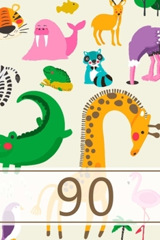 90: Page a day journal. Blank pages. Create a habit, write, draw, doodle, brainstorm, finish a project, Enjoy! 6.0" x 9.0" (Portable). (Children cartoon, animals. Soft matte cover).