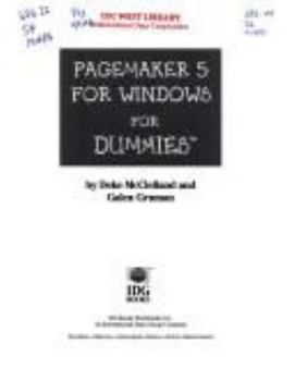 Paperback PageMaker 5 for Windows for Dummies Book