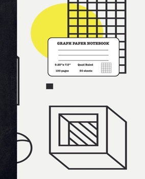 Graph Paper Notebook Quad Ruled 5x5: Geometry and Consumer Math - Composition Notebook for Girls Boys Students - cute Notebook for College School - Geometric Shapes Design