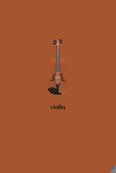 Paperback Violin: Minimal Design Blank Sheet Music Journal 6" x 9" 100 pages Book