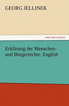 Paperback Erklärung der Menschen- und Bürgerrechte. English Book