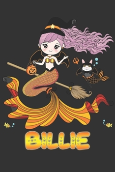 Billie: Billie Halloween Beautiful Mermaid Witch, Create An Emotional Moment For Billie?, Show Billie You Care With This Personal Custom Gift With Billie's Very Own Planner Calendar Notebook Journal