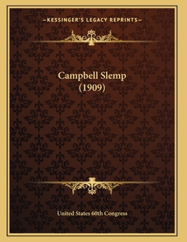 Paperback Campbell Slemp (1909) Book