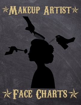 Makeup Artist Face Charts: Makeup cards to paint the face directly on paper with real make-up - Ideal for: professional make-up artists, vloggers and cosplay influencers - 150 cards - Size 8,5x11