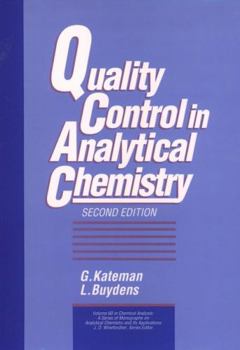 Hardcover Quality Control in Analytical Chemistry Book