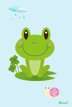 Paperback Journal: Frog and snail cover - 6 x 9 inch 110 page lined journal Book