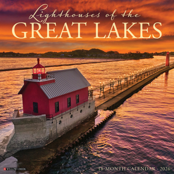 Calendar Lighthouses of the Great Lakes 2026 12 X 12 Wall Calendar Book