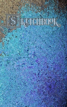 Paperback Sketchbook: Peacock Glass, Blue, Green and Tan - Blank Unlined Paper, Scrapbook, Small Convenient Size Book