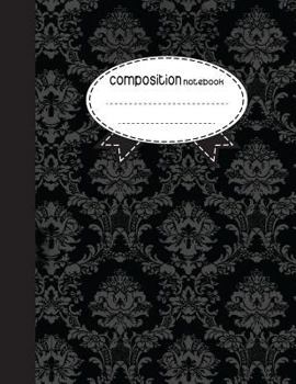 Paperback Composition Notebook, 8.5 x 11, 110 pages: Black Flower Style: (School Notebooks) Book