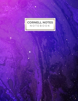 Cornell Notes Notebook: Trendy Space Marble Cover Design Cornell Note Paper Notebook. Nifty Large College Ruled Medium Lined Journal Note Taking System for School and University