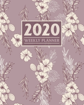 2020 Weekly Planner: Daily & Weekly 8x10 Organizer with Calendar Views and Inspirational Quotes | 2-Page Weekly Spreads | Lilac & Cream Floral Theme