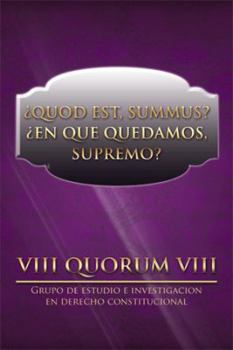 Paperback Quod Est, Summus? En Que Quedamos, Supremo? [Spanish] Book