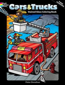 Paperback Cars & Trucks Stained Glass Coloring Book