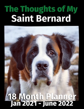 Paperback The Thoughts of My Saint Bernard: 18 Month Planner Jan 2021-June 2022 Book