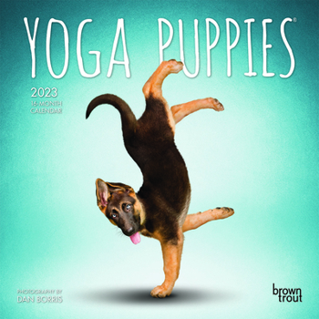 Calendar Yoga Puppies 2023 Mini 7x7 Book