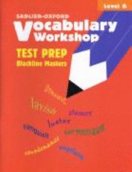 Paperback Vocabulary Workshop Test Prep Blackline Masters Level B Book