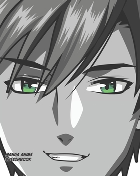Paperback Manga Anime Sketch Book [8x10][140pages]: Artist Sketchbook for Sketching, Drawing and Creative Doodling with manga anime cover, boy with green eyes Book