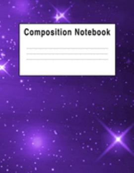 Composition Notebook: Stars Galaxy Purple Constellation