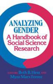 Hardcover Analyzing Gender: A Handbook of Social Science Research Book